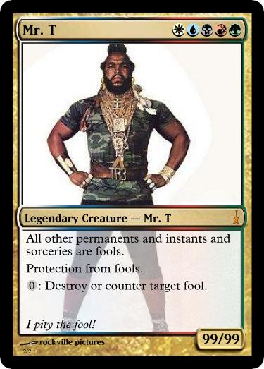 Mr T magic card