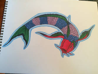 Koi Fish Green/Blue/Red/Lavender (Copic Illustr.)