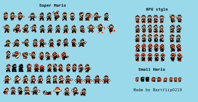 Smb3 Characters SMB3 Mario extra sprites by Hartflip0218 on DeviantArt