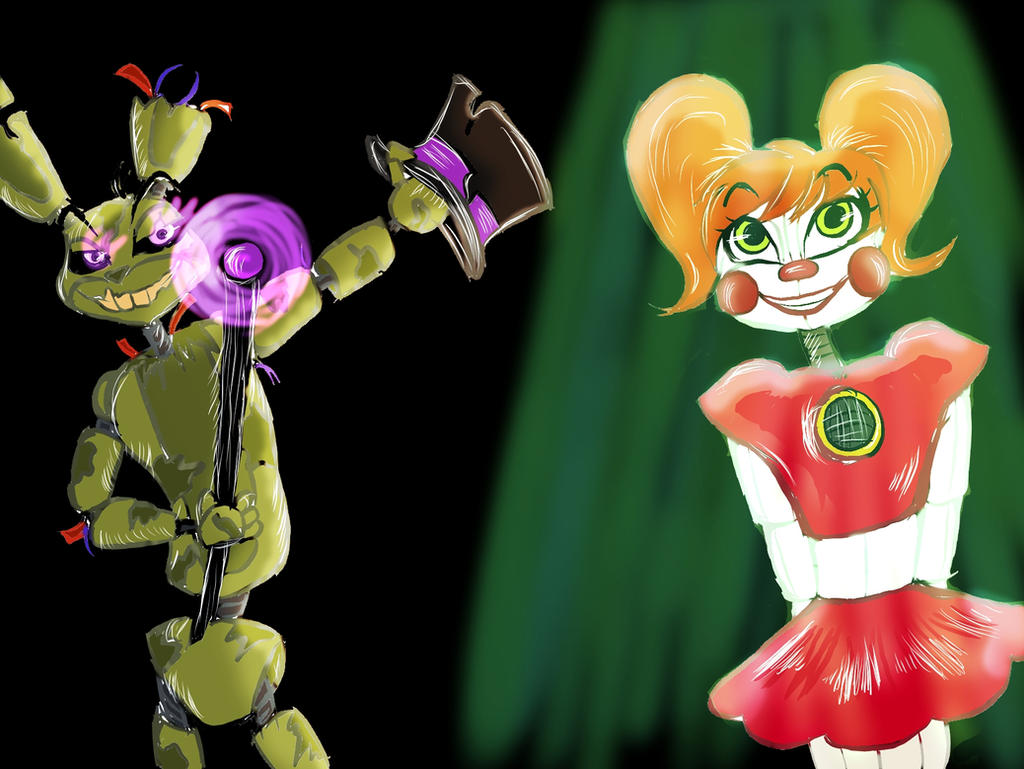 Left Behind Springtrap Left behind Springtrap and Baby by XxMadameCreepyxX on DeviantArt
