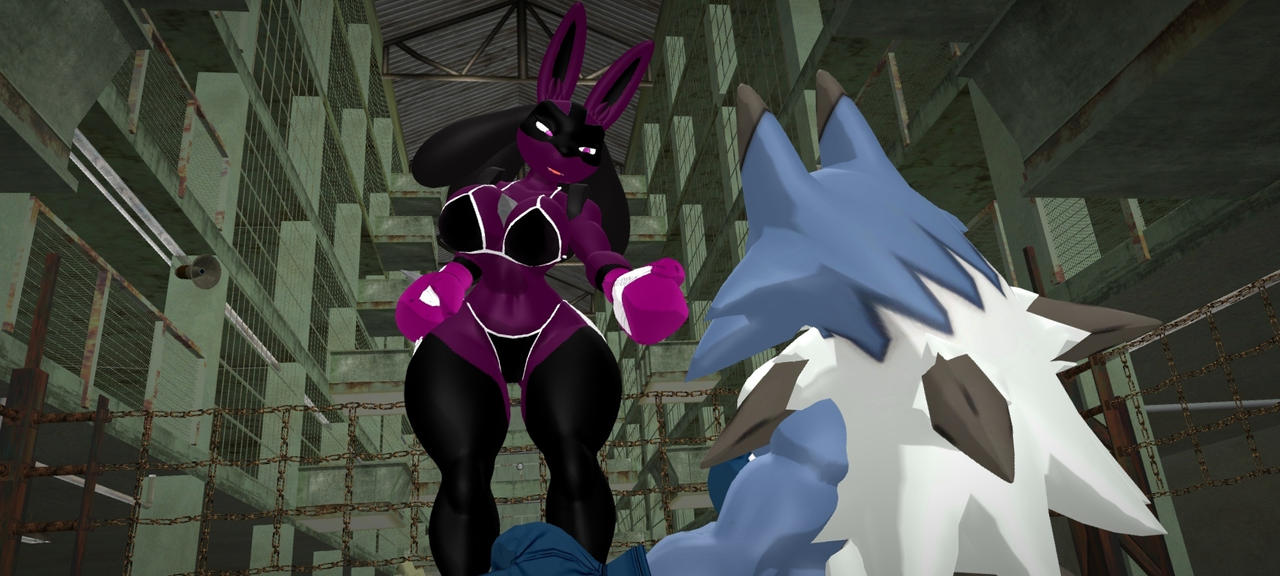 Alexis and Lycanrock Sparring by LazyyMMD on DeviantArt