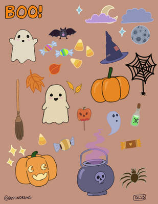 halloween sticker sheet