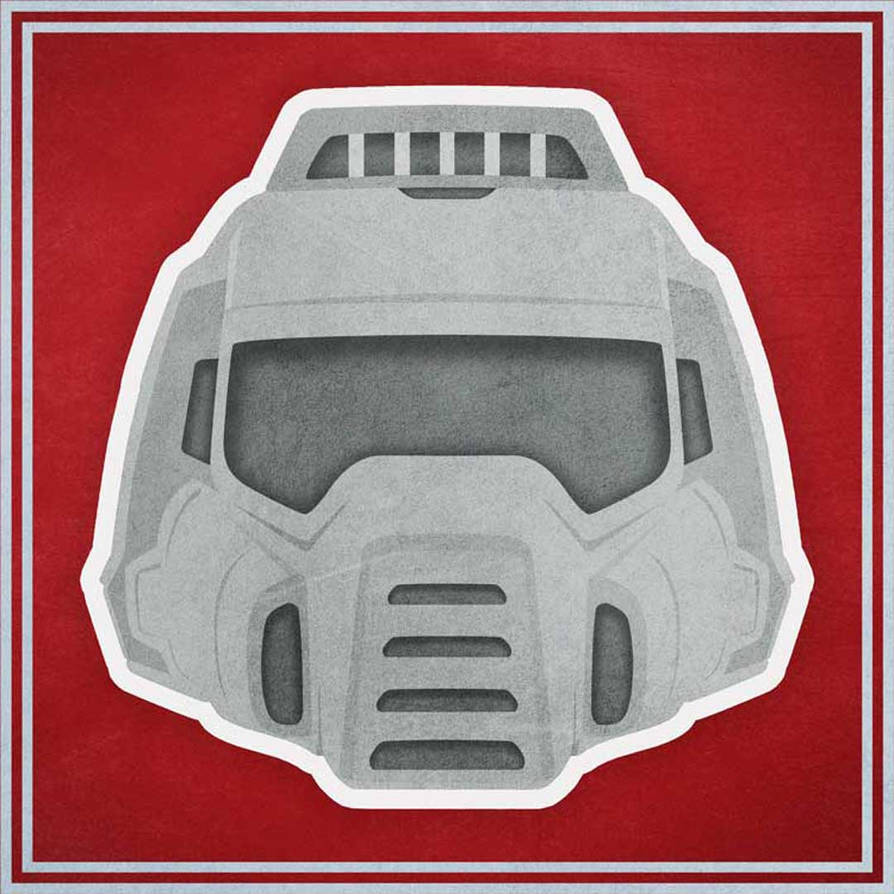 Doom Head Vector Doom 1993 helmet | Vector illustration by DefiantGraphics on DeviantArt