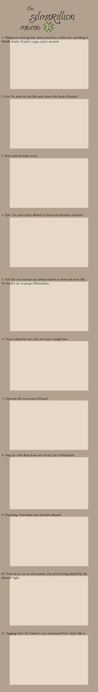 The Silmarillion Meme blank by Toradh