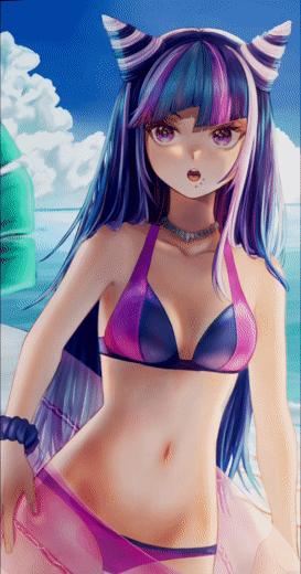 anime girl stomach grugling