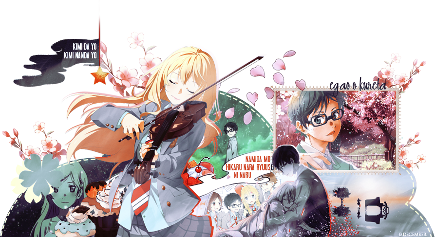 shigatsu wa kimi no uso kaori render by Koukochiisaki on DeviantArt