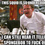 Under cooked squid