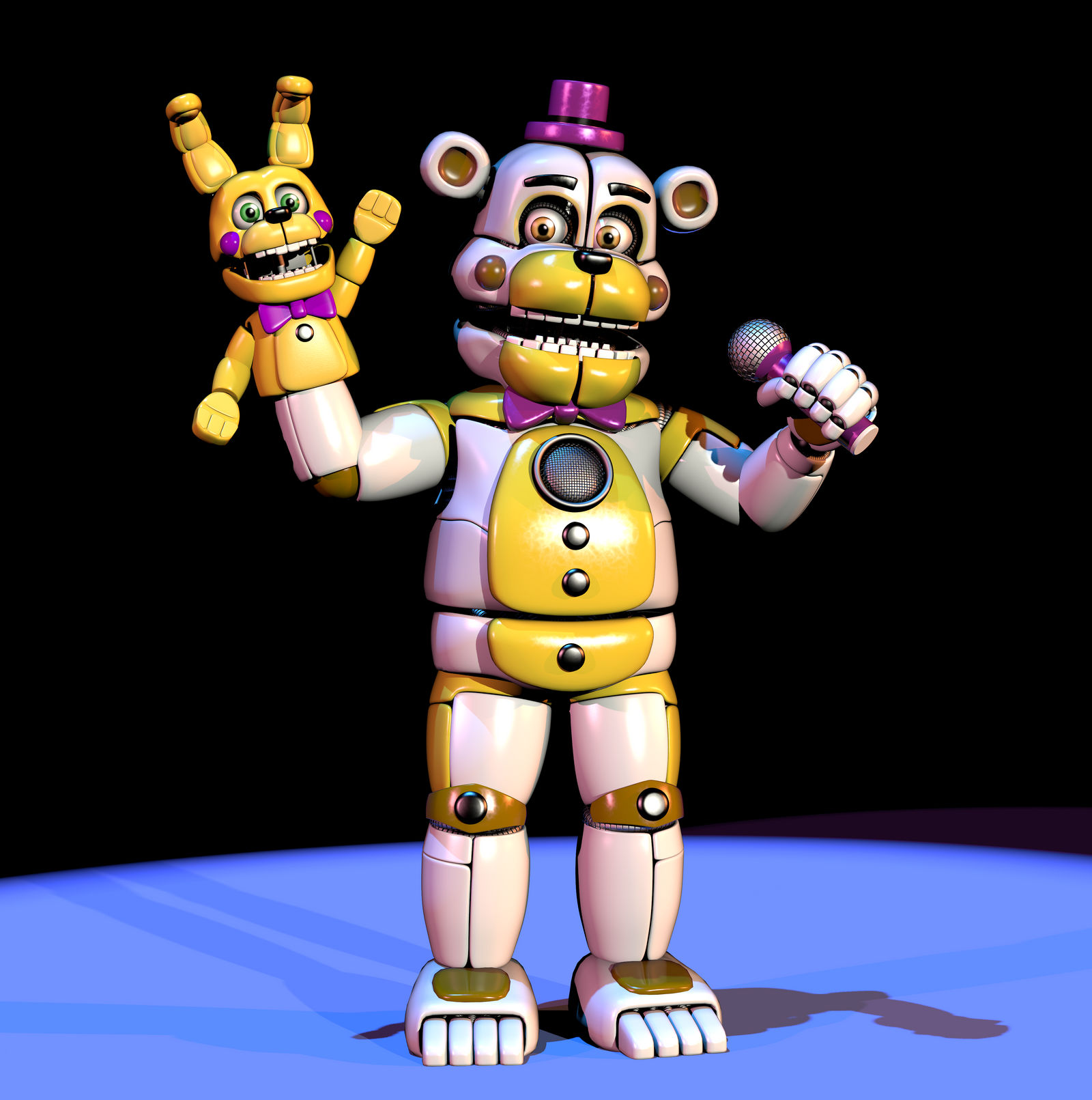 Springbon Funtime Fredbear and SpringBon (Filler) by jorjimodels on DeviantArt