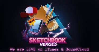 Sketchbook Heroes Podcast logo
