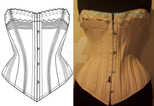 Ref C antique corded corset