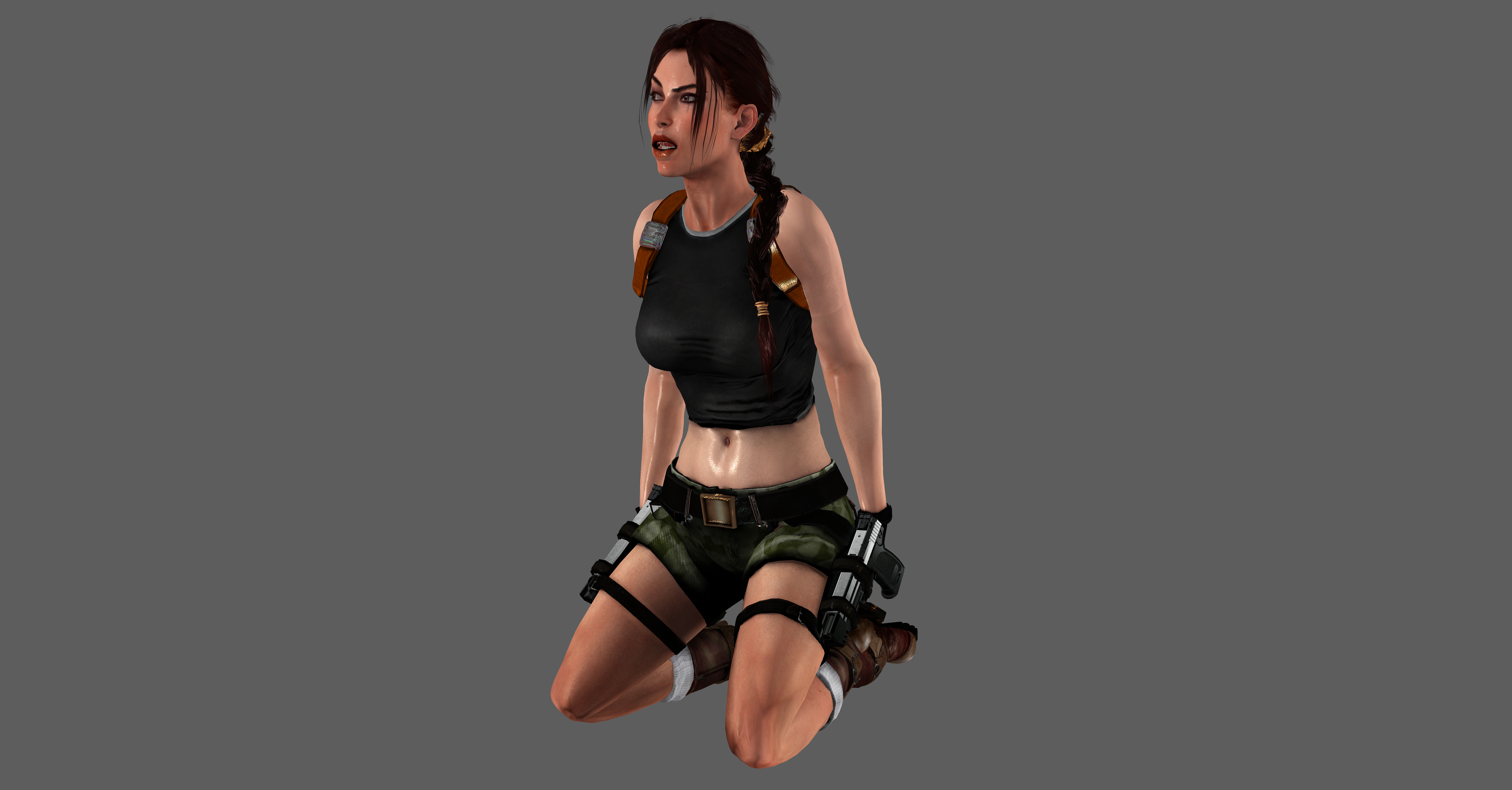 AOD Lara on kness pose