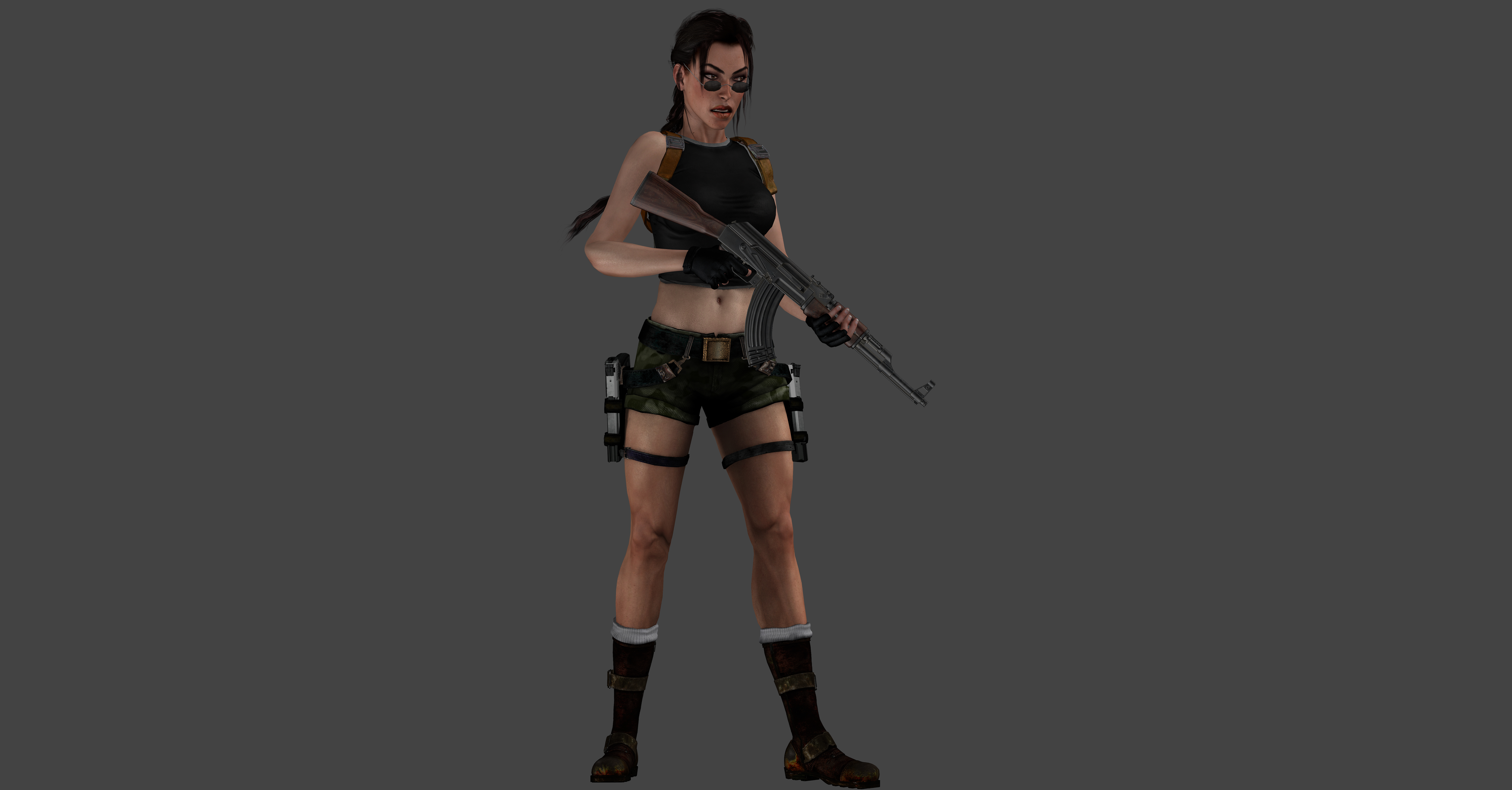 AOD Lara with AK 47