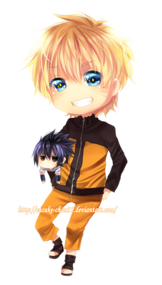 Chibi naruto and sasuke