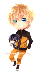 Chibi naruto and sasuke