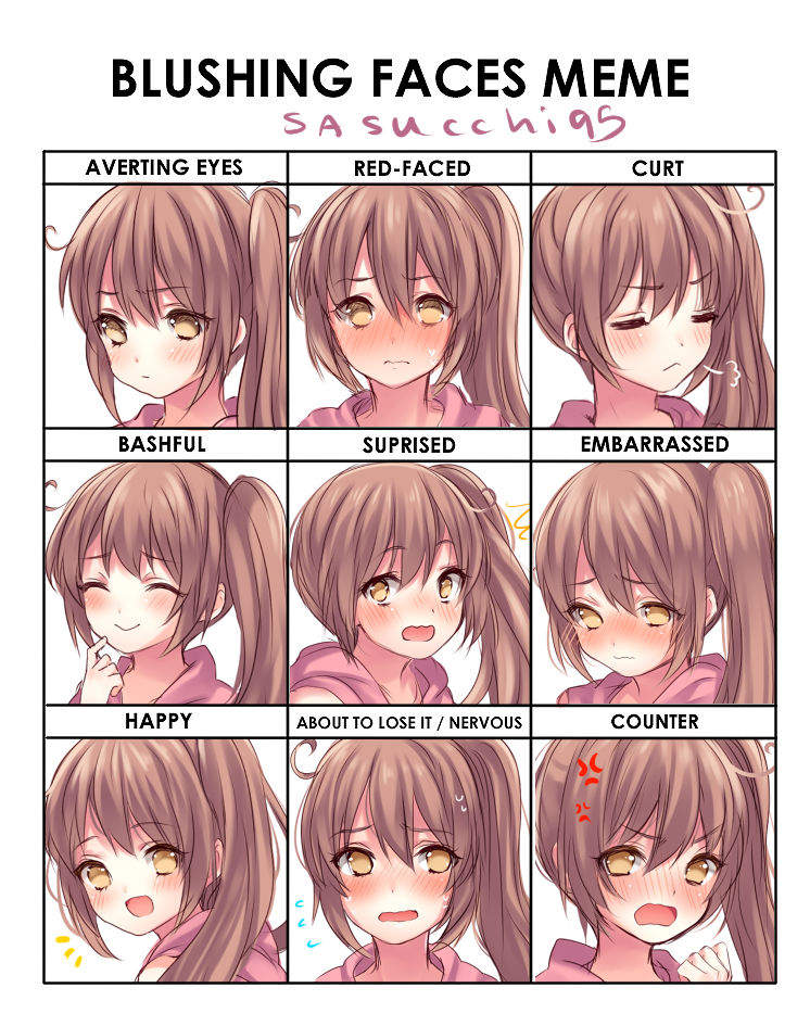 Blushing faces meme:sasu by sasucchi95 on DeviantArt