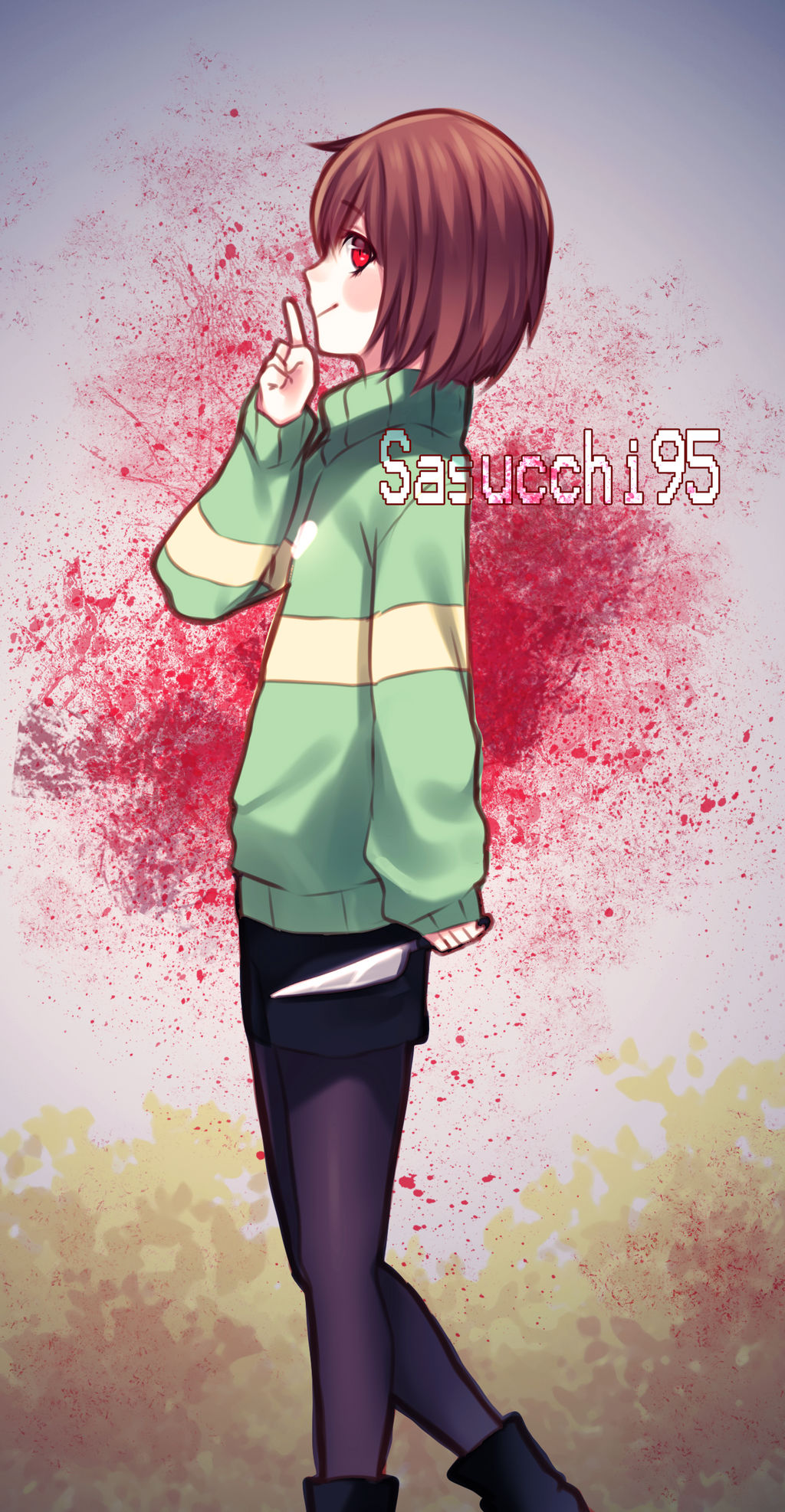 Chara Back UNDERTALE:Chara by sasucchi95 on DeviantArt