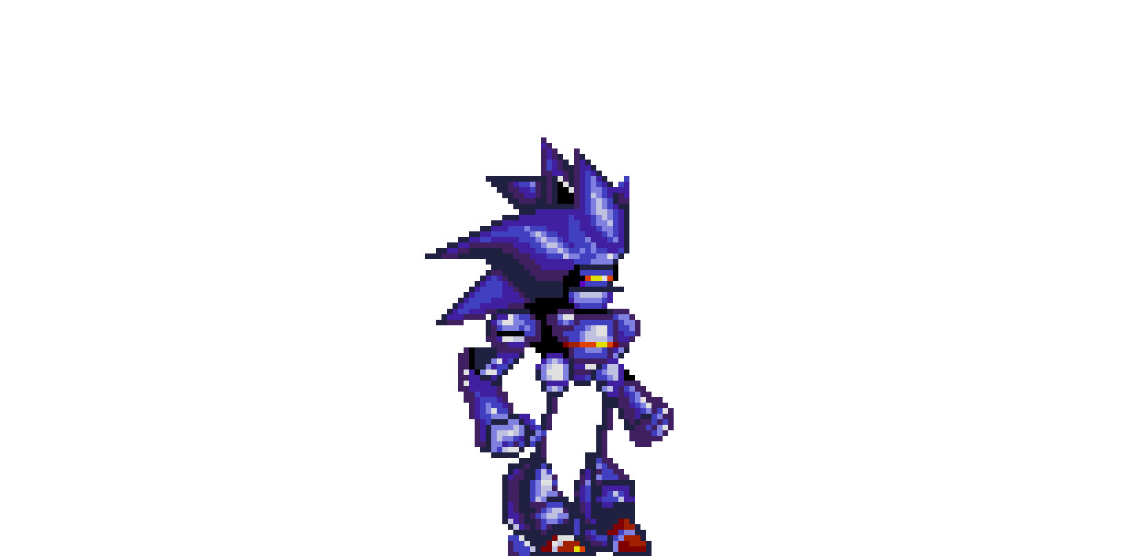 Pixilart - Mecha Sonic Sprite by SpongeChris