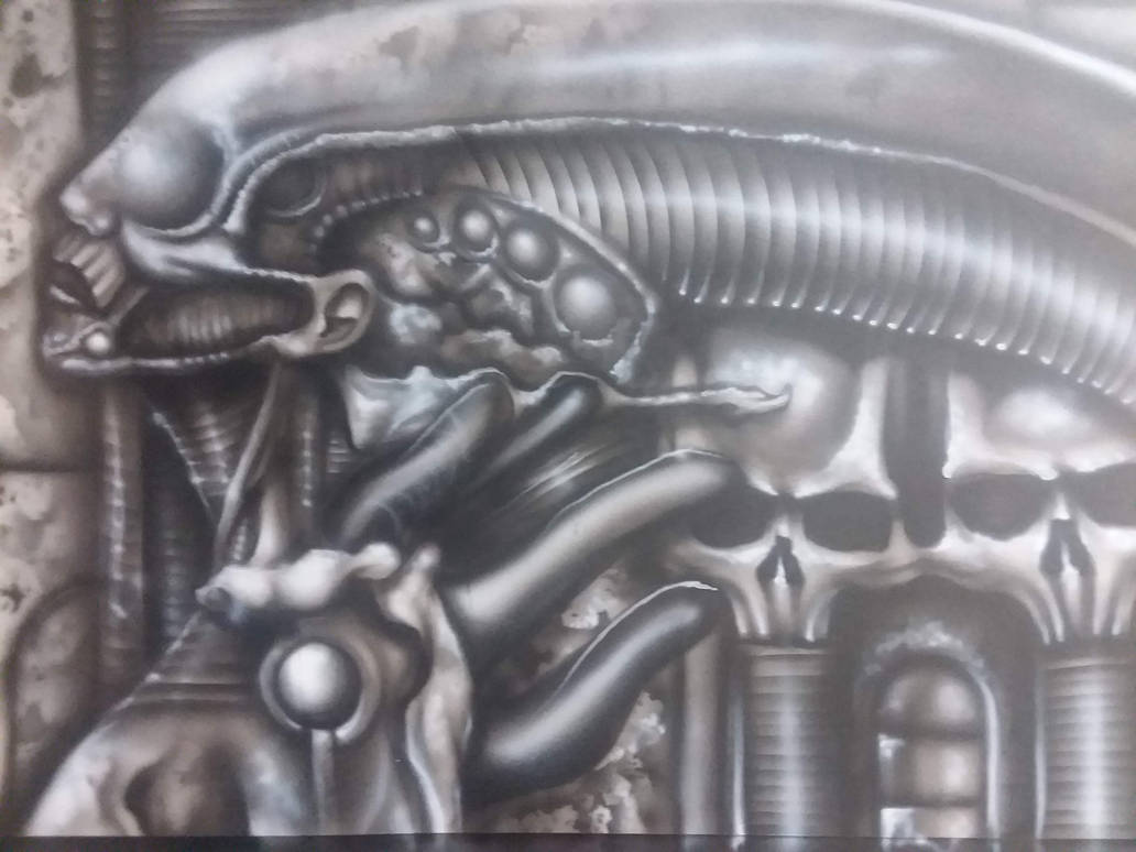 Giger Tribute (airbrush) by darkpen74 on DeviantArt