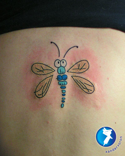 Funny Dragonfly Tattoo