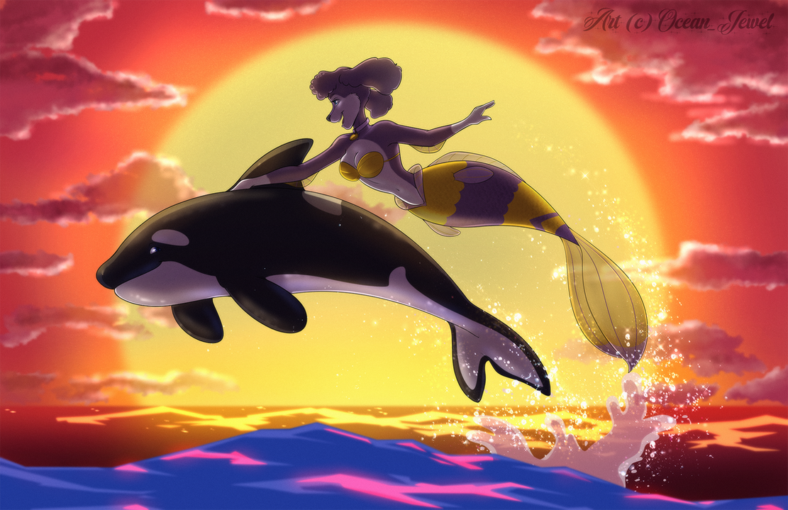 Orca riding marina - YCH commission by Pirate-Scorcher on DeviantArt