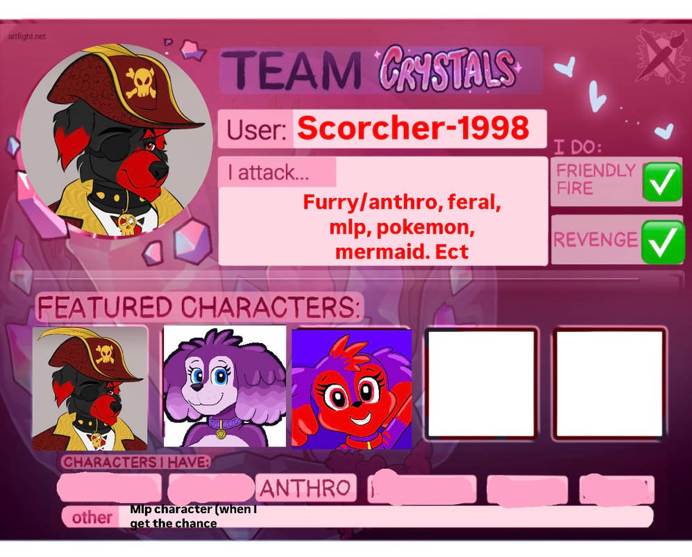 Art fight 2025 team crystal by PirateScorcher on DeviantArt