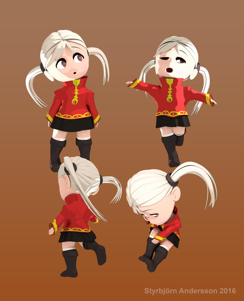 Chibi poses - Blender practice by StyrbjornAndersson on DeviantArt