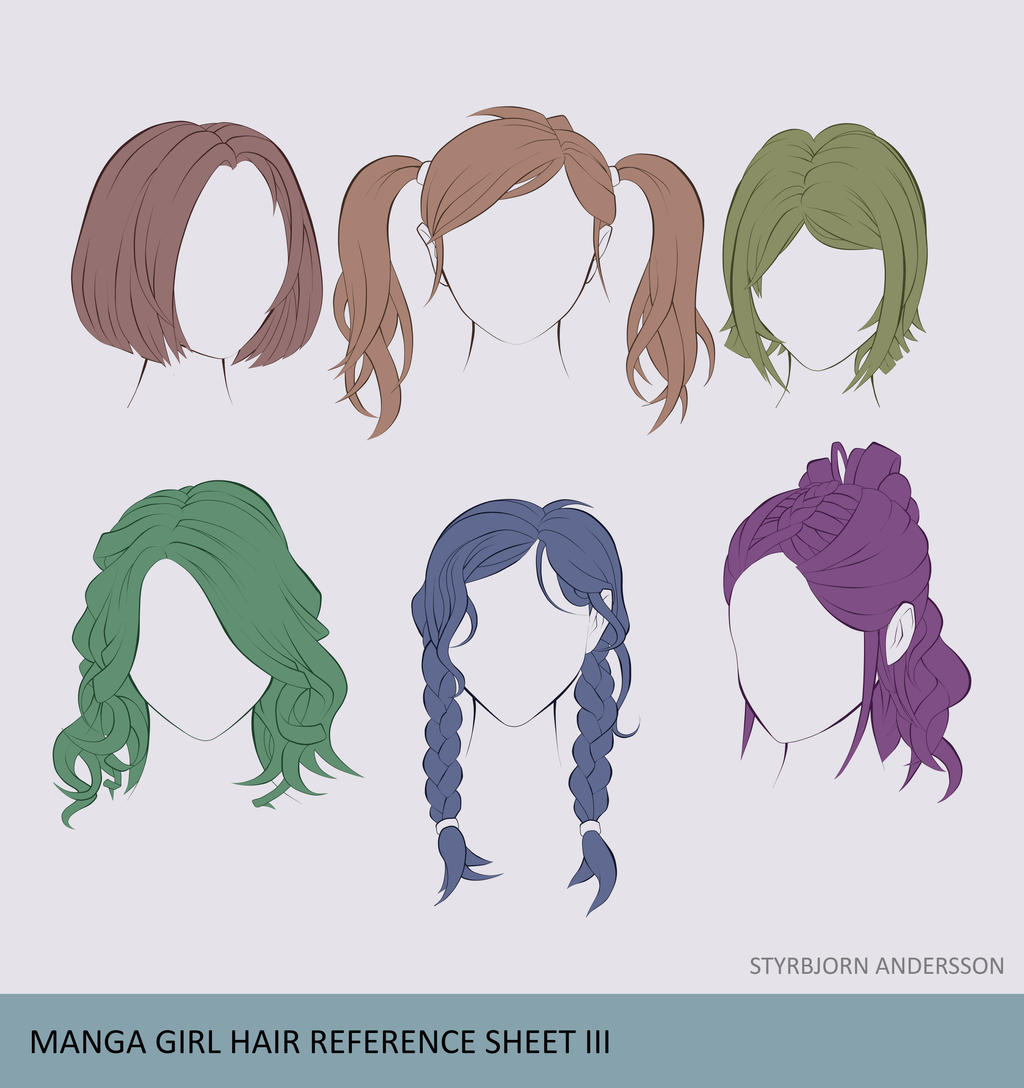 Manga girl hair reference III by StyrbjornAndersson on DeviantArt