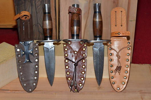 Medieval short dagger sheaths