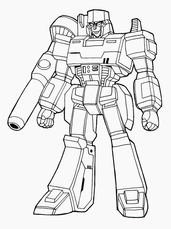 Раскраска робота 3. Раскраска трансформеры Мегатрон. Раскраски для детей трансформеры Мегатрон. Раскраски Тоботы трансформеры. Робот раскраска для детей.