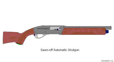 Sawn-off auto shotgun