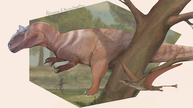 Allosaurus and Harpactognathus