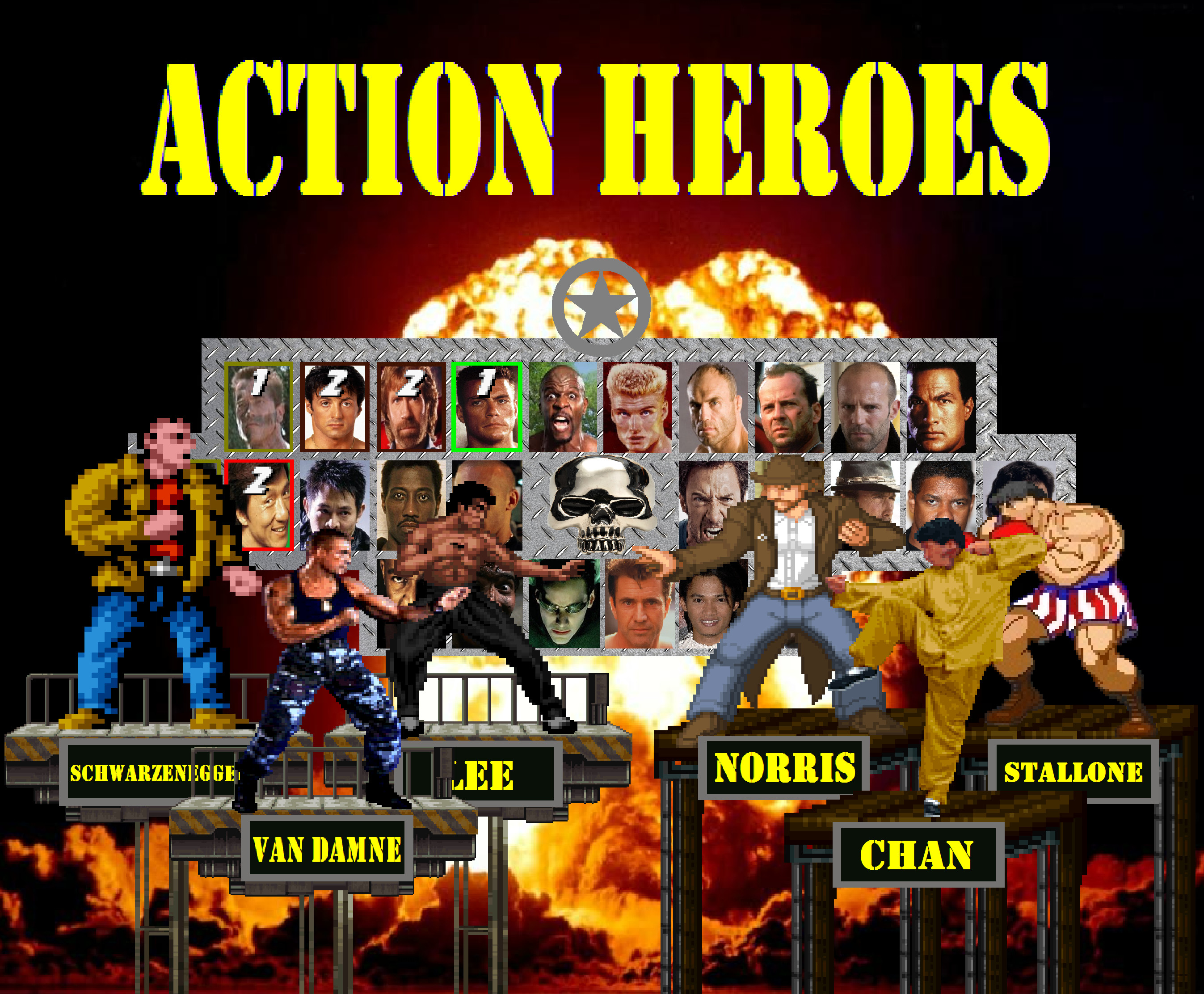 Action Heroes Character Select Screen