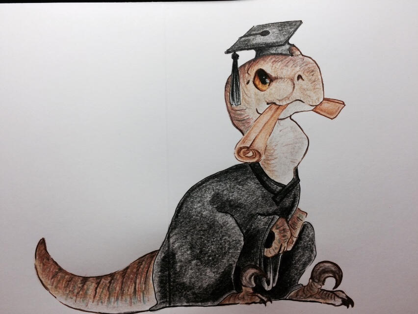 Animated Graduating Raptor Graduation Raptor by Dragon--Feathers on DeviantArt