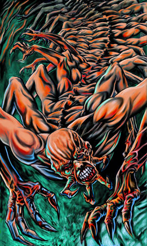 The evolution of monster 1 by MindscapedI The evolution of monster 1 by MindscapedI