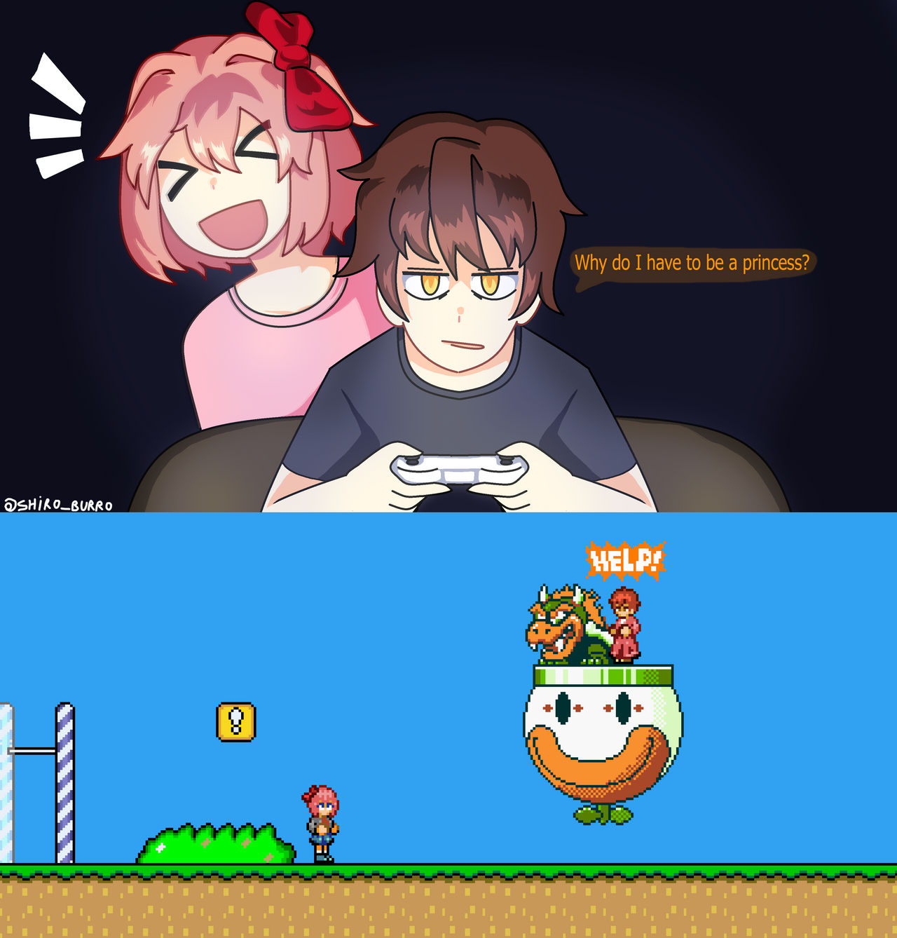 Mc plays Super Dokis World by ShiroBurro on DeviantArt