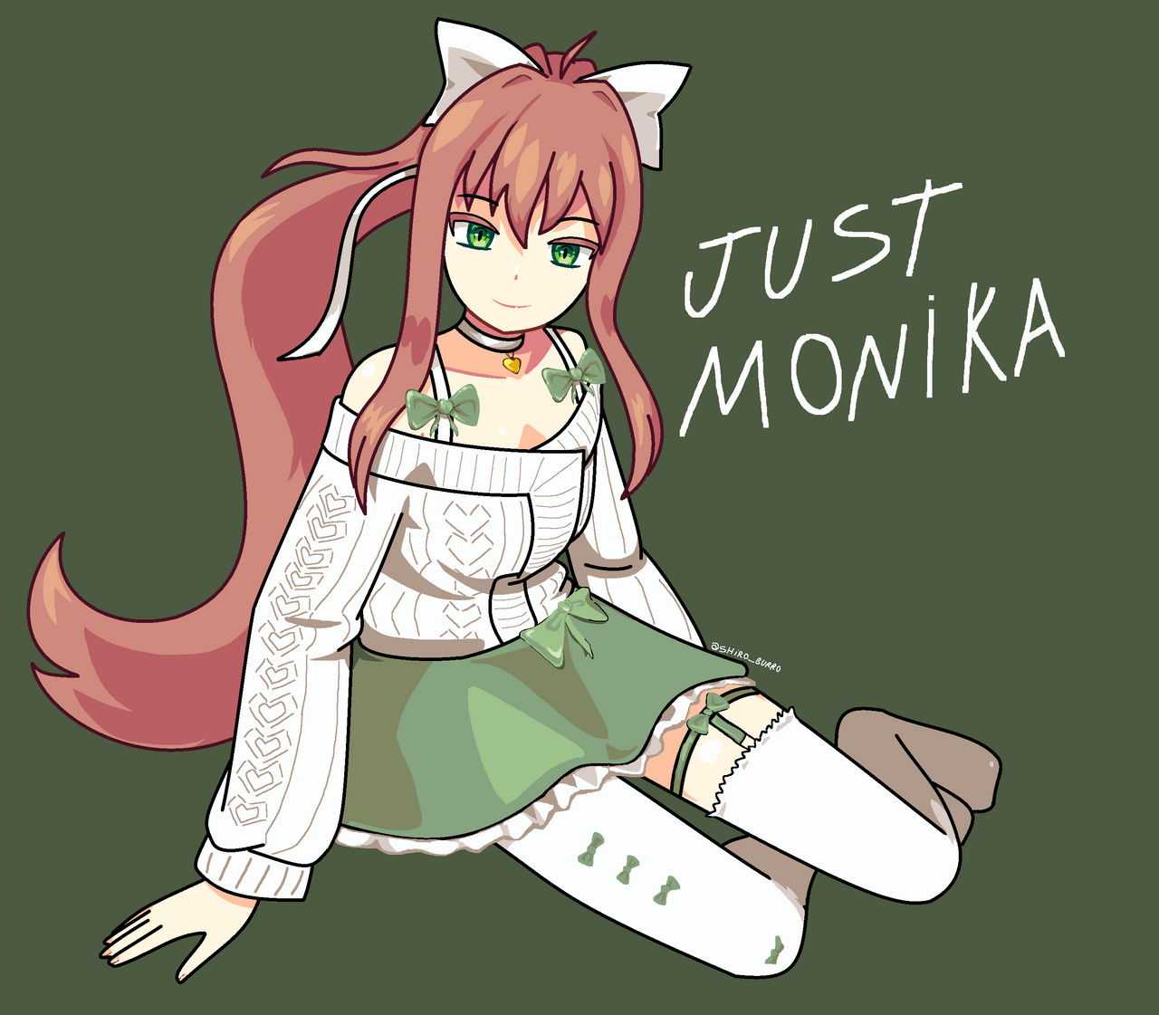Just Monika By ShiroBurro On DeviantArt just-monika-by-shiroburro-on-deviantart