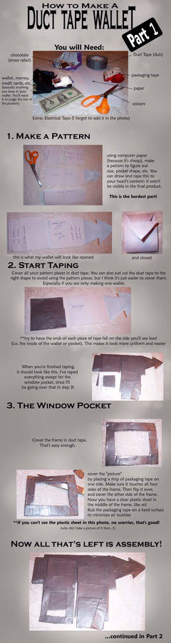 Duct Tape Wallet Tutorial 1