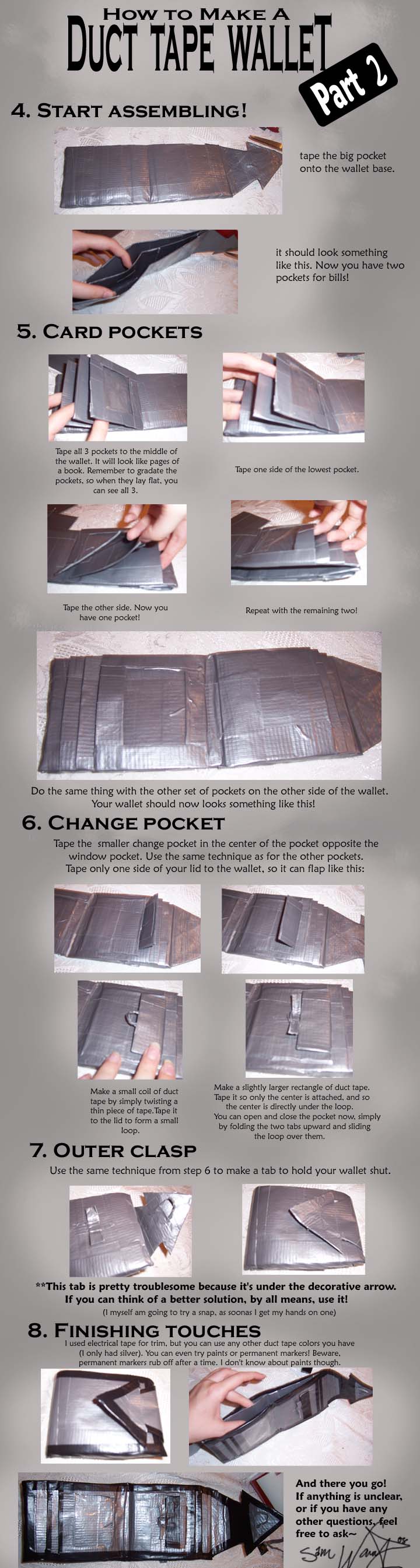 Duct Tape Wallet Tutorial 2 by akireru