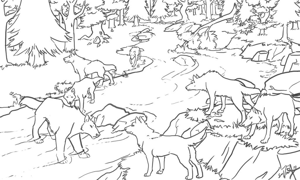 Line Is Forest forest-LINE ART by akireru on DeviantArt