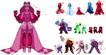 Diamond and her court: Wow dat's a lotta gem's by StarryPeaches