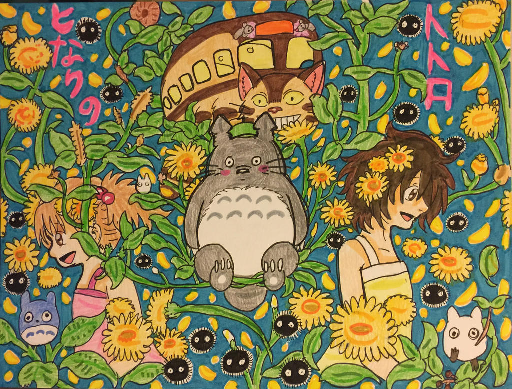 Totoro Roses My Neighbor Totoro: Totoros Flower Forest by GhibliLover92 on DeviantArt