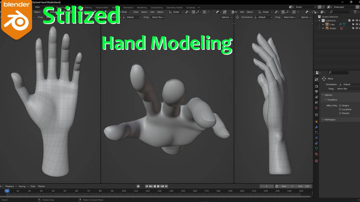 Stylized Hand Modeling in Blender by ShionMgr on DeviantArt