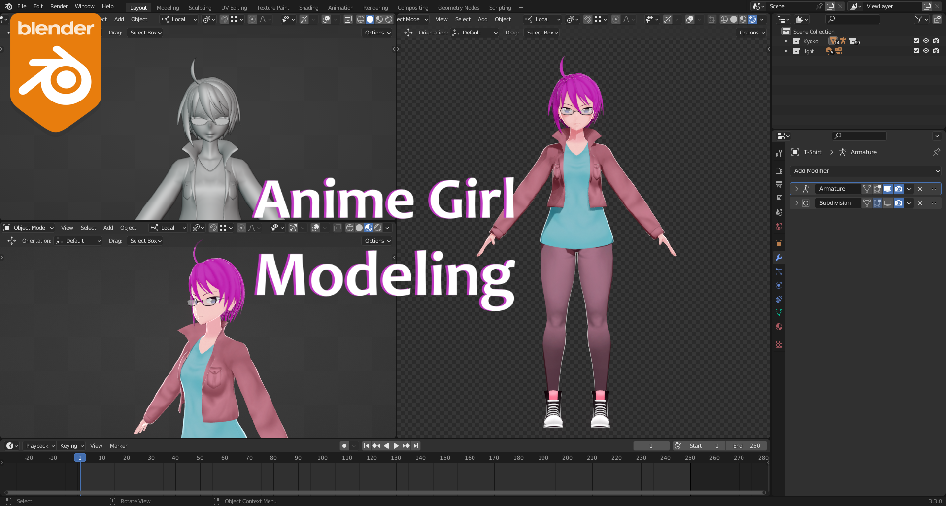 Anime Style Rig Blender - Anime Character Modeling | COMMISSION by ShionMgr on DeviantArt