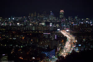 Seoul Gangnam Skyline by Night