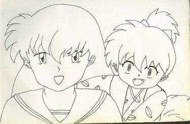 Kagome and Shippo by TriFox