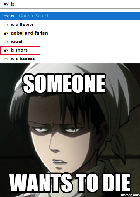 Levi Ackerman Is Short MEME