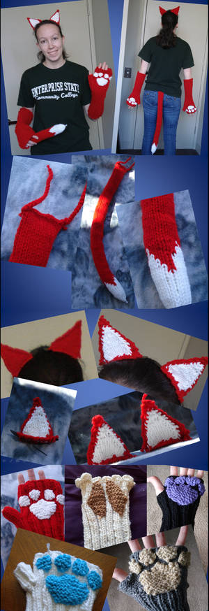 Custom Knit Feline Costume