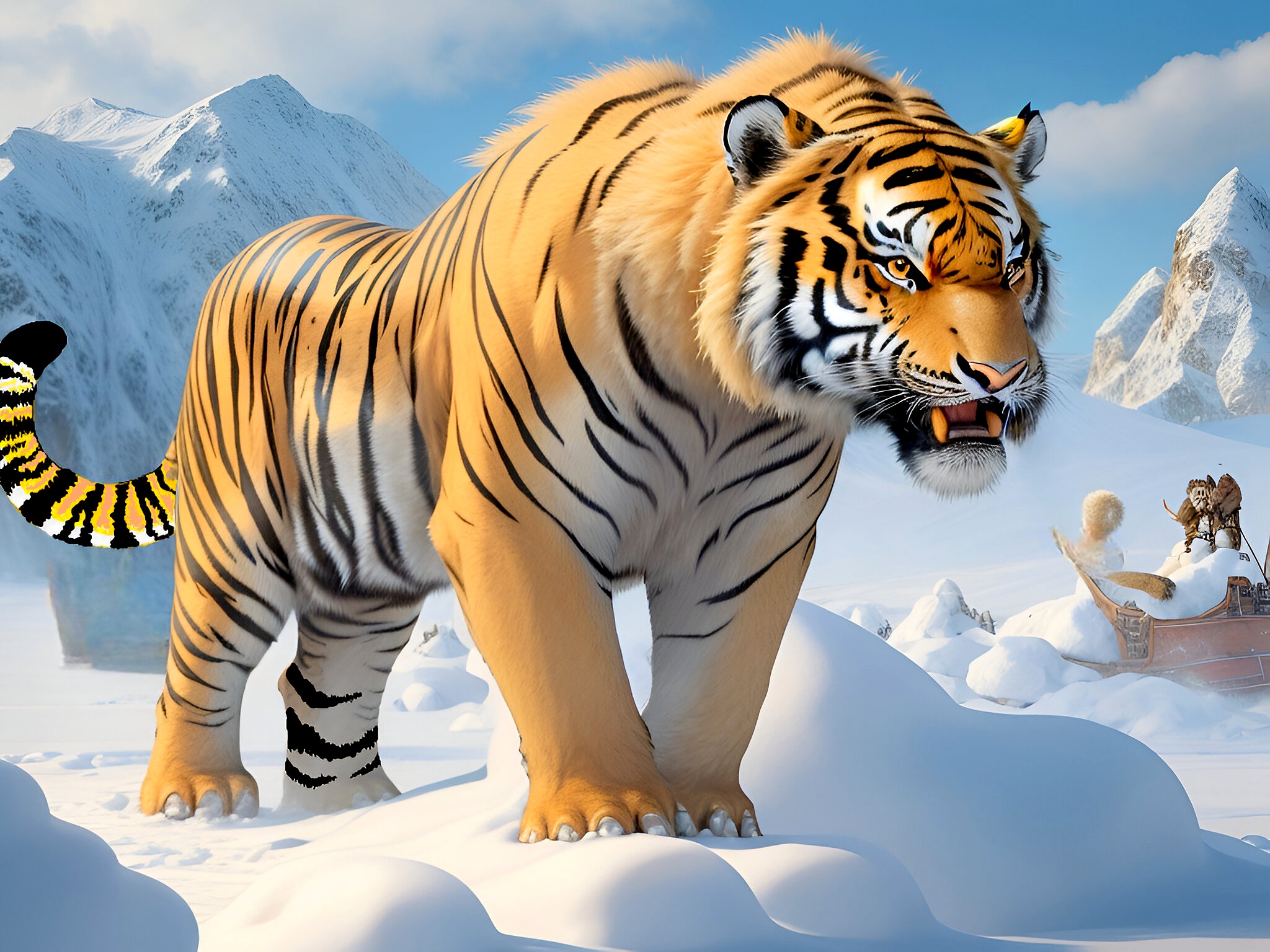 Wanhsien Tiger, the Giant Beast in Ice Age by HasuKokoro on DeviantArt