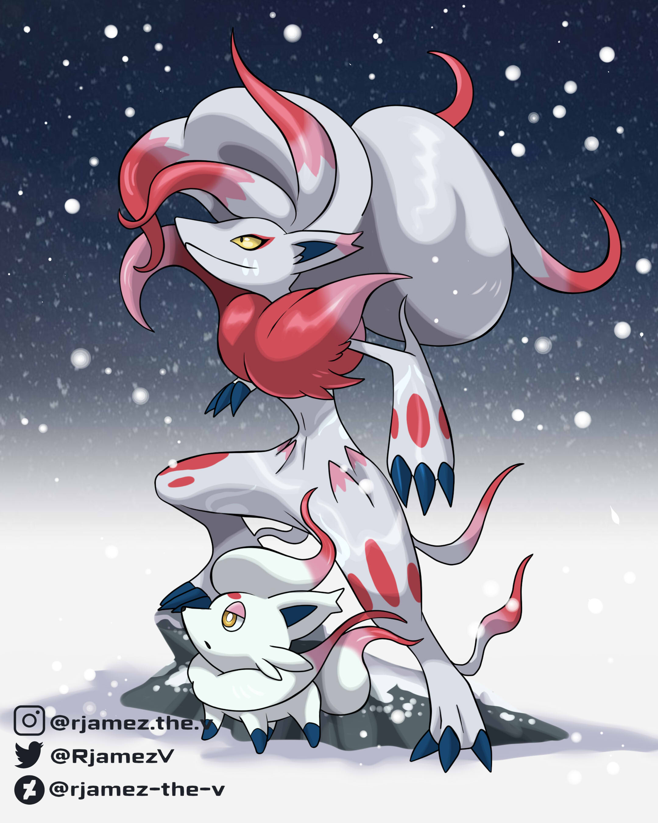 Hisuian Zorua And Hisuian Zoroark By Rjamez the v On DeviantArt hisuian-zorua-and-hisuian-zoroark-by-rjamez-the-v-on-deviantart