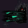 a deep ominous outburst capability from his flourish cloak robe swish